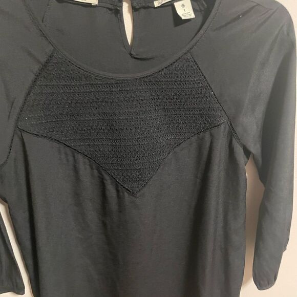 Maison SCOTCH & SODA Black Lace Insert H line Shift Dress- Size 1 (Small) - Picture 5 of 11